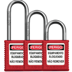 Cadeado Plástico - Haste de Aço Inox
