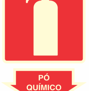 Placa-Extintor de pó quimico