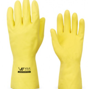 LUVA LÁTEX VERNIZ SILVER VOLK AMARELA