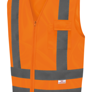 Colete Refletivo 1 Bolso Laranja STEELFLEX