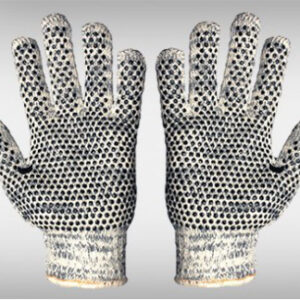 Luva tricotada 4 fios algodão mesclada pigmentada