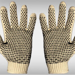 Luva tricotada 4 fios algodão pigmentada